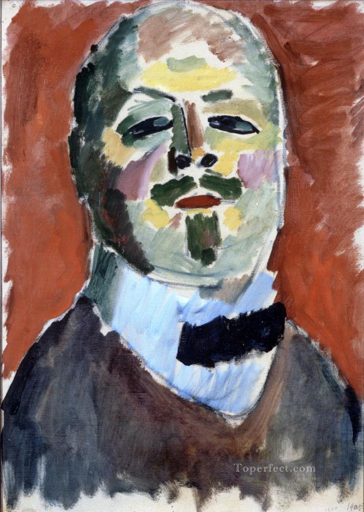 self portrait 1905 Alexej von Jawlensky Expressionism Oil Paintings